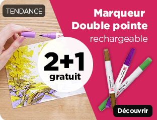 Marqueur double pointe rechargeable - Rougier&Plé