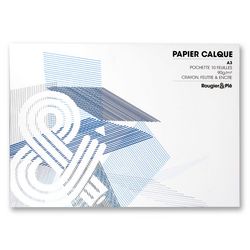 Papier calque 90 g A3 - pochette de 10 feuilles