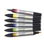 Marqueur d'aquarelle double pointe Set tons Basiques 6 pcs