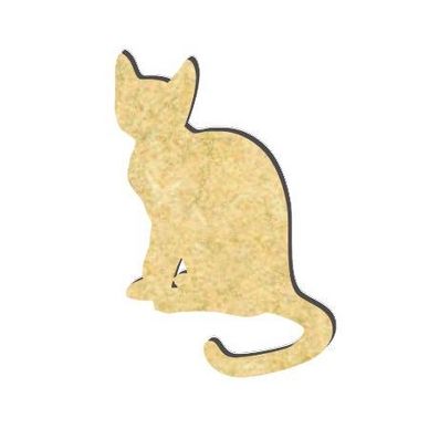 Chat assis en bois médium 4 x 2.7 cm