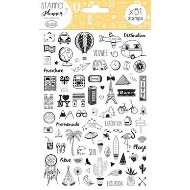 Tampon Stampo Planner Carnet de voyage 81 pcs