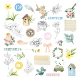 Mimosa Forever Die Cuts calque