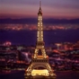 Maquette en bois Tour Eiffel de nuit