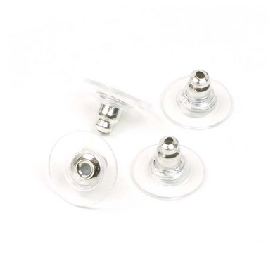 Fermoirs de Boucles d'oreilles 10 mm 10 pcs Laiton argenté