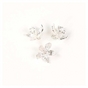 Pendentifs Fleur 10 x 9 mm Argenté 925 - 2 pcs