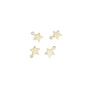 Pendentifs Petite étoile 8 x 5 mm Doré à l'or fin 24 k - 4 pcs