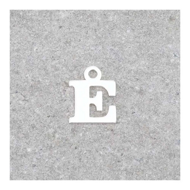 Pendentif Lettre E - 9 x 7 mm
