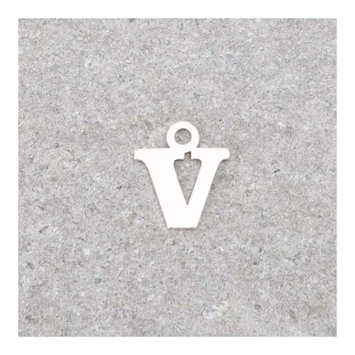 Pendentif Lettre V - 9 x 7 mm