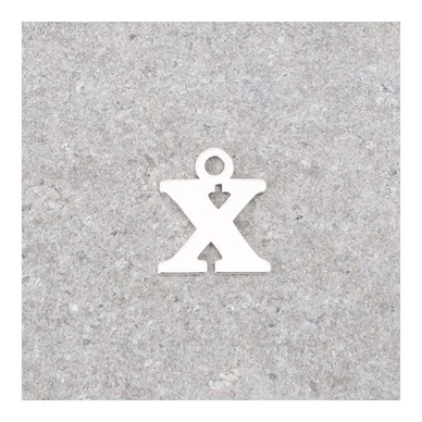 Pendentif Lettre X - 9 x 7 mm