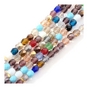 Perles de Bohème Rondes Facettées ø 5 mm Multicolore sur Fil 12 cm