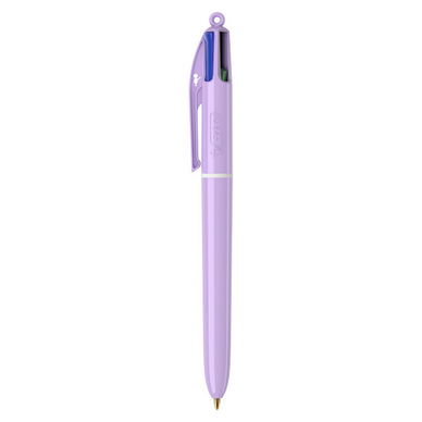 Stylo bille 4 couleurs Pastel