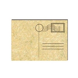 Objet en bois médium Carte postale 4,5 x 2,9 cm