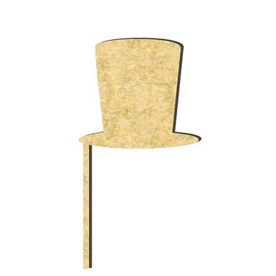 Accessoire en bois médium pour Photobooth Chapeau Haut-de-forme #1 - 24,5 x 8 cm