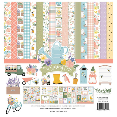 Set de papiers imprimés 30,5 x 30,5 cm It's Spring Time - Collection Kit 13 pcs