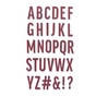 Matrices de découpe Thinlits Dies Alphabet majuscules 30 pcs
