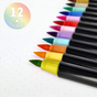 Feutres Pinceaux 12 couleurs pastel