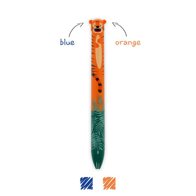 Stylo à Bille 2 Couleurs Click&Clack Tigre