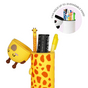 Trousse 2 en 1 Silicone Souple Girafe