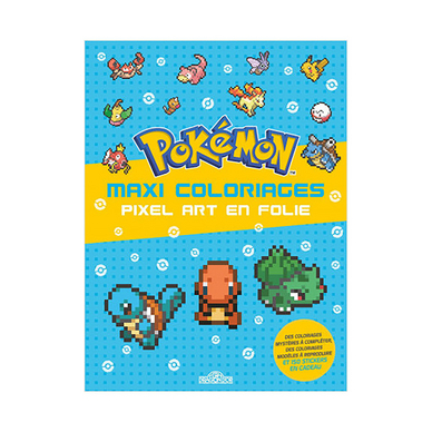 Livre de maxi coloriages Pokémon Pixel Art en Folie