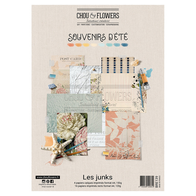 Set de papiers 21 x 29,7 cm Souvenirs d'été Les junks