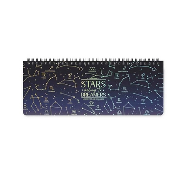 Planificateur de bureau 2025 - 27,2 x 10,2 cm Stars