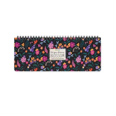 Planificateur de bureau 2025 - 27,2 x 10,2 cm Wild Flowers