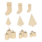 Silhouettes en bois Christmas Time 28 pcs