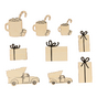 Silhouettes en bois Christmas Time 28 pcs