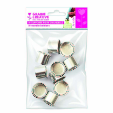 Supports aluminium pour bougie 10 pcs