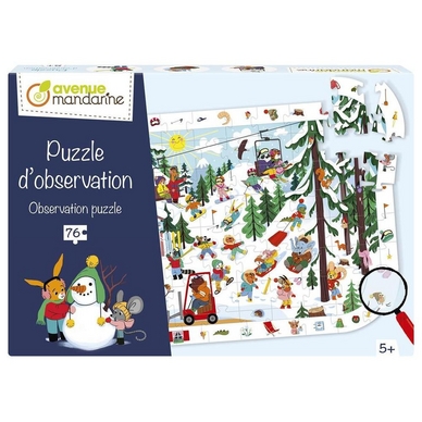 Puzzle d’observation 76 pcs Vie à la montagne