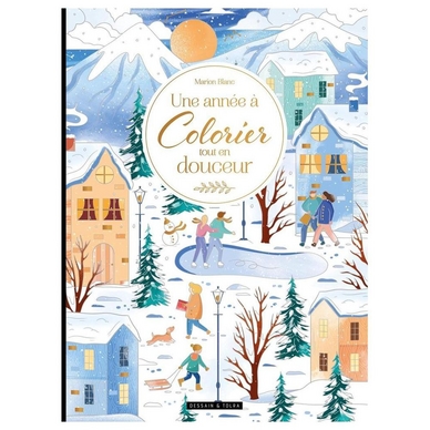 Livre une année à colorier tout en douceur