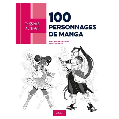 Livre Dessiner au trait 100 Personnages de manga