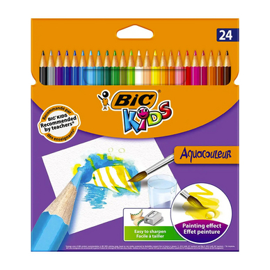 Crayons de couleur BIC Kids Aquacouleur 24 pcs