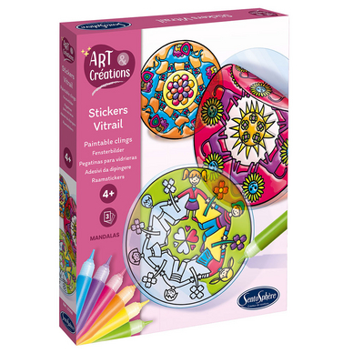 Coffret Art & Créations Stickers vitrail Mandalas