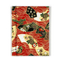 Carnet à reliure japonaise 12,8 x 18,2 cm Eventails rouge