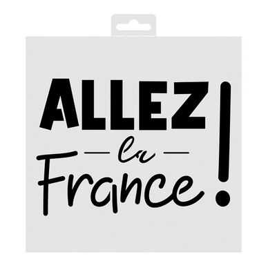 Pochoir Allez la France 20 x 20 cm