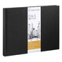 Livre à croquis format paysage couverture noire 140g/m²