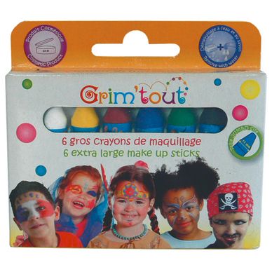 6 Crayons de Maquillage Enfant Grim'Tout, Maquillage Grim'Tout
