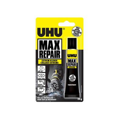 Max Repair Extrême - Colle extra forte tout support, flexible,  transparente, idéale pour le bois, le plastique, le métal, le A3