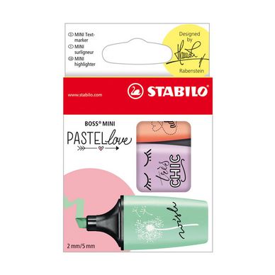 Coffret 6 Surligneurs Pastel Stabilo Boss, édition Pastellove