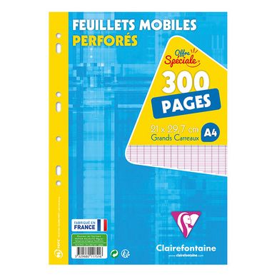 Copies doubles A4 Petits carreaux 300 pages Clairefontaine chez Rougier &  Plé